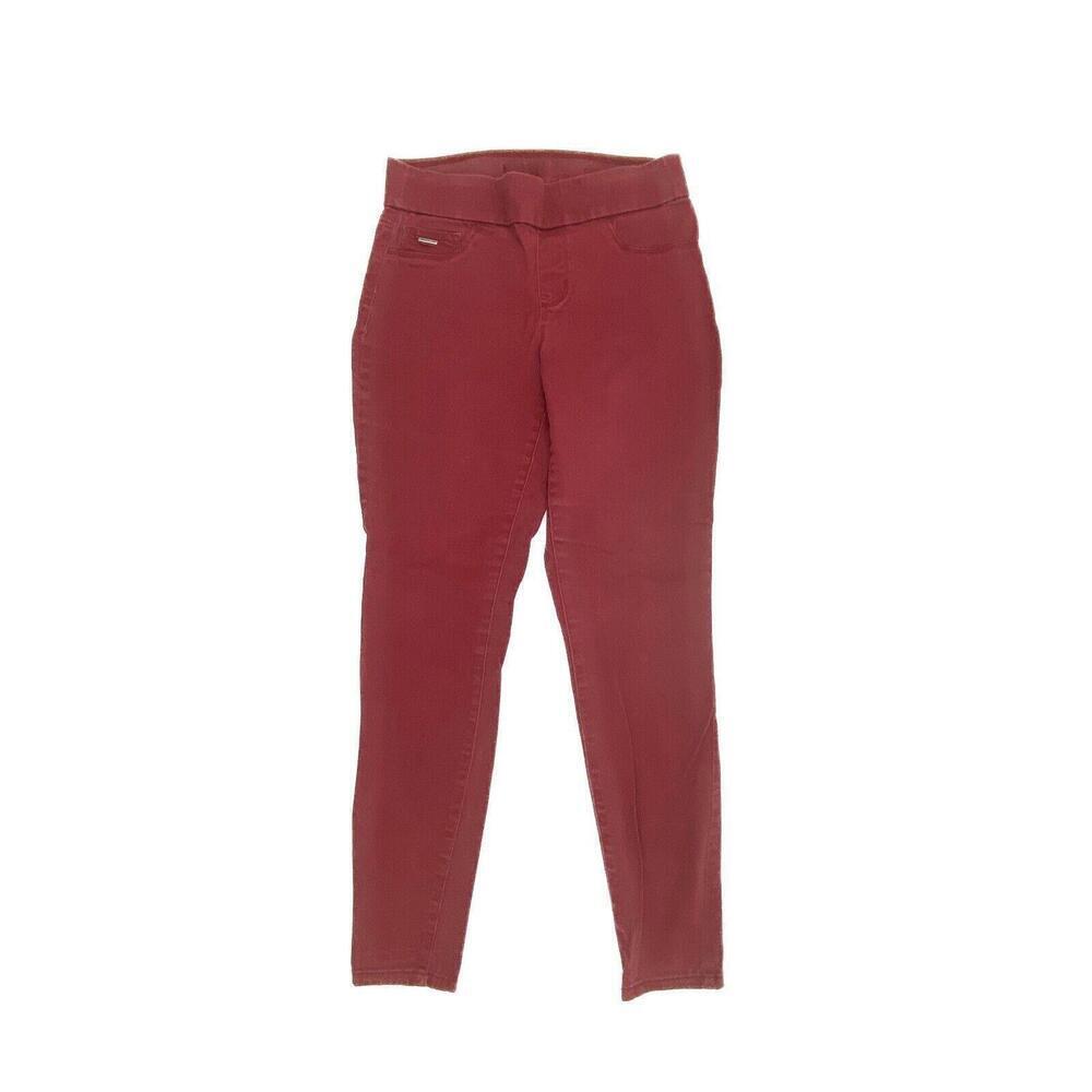 Nine West Pull On Skinny Women's size 4 Dark Wash Red Denim jeans‎
